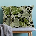 thumbnail image 2 of Sage Green Summer Pillow Covers 16 x 16 Inch, Tropical Palm Leaf cheetah Spot Outdoor Decor Throw Pillows for Couch, Leopard Polka Abstract Art Decorative Pillowcase Linen Cushion Cover Set of 2, 2 of 6