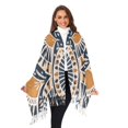 thumbnail image 3 of FORMRS Womens Scarf Winter Soft Long Big Warm Shawls Wrap Tassel Scarves, Orange Art Pattern, 3 of 9