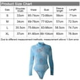 thumbnail image 3 of Body de leotardo transparente con cuello alto para mujer, 3 of 7