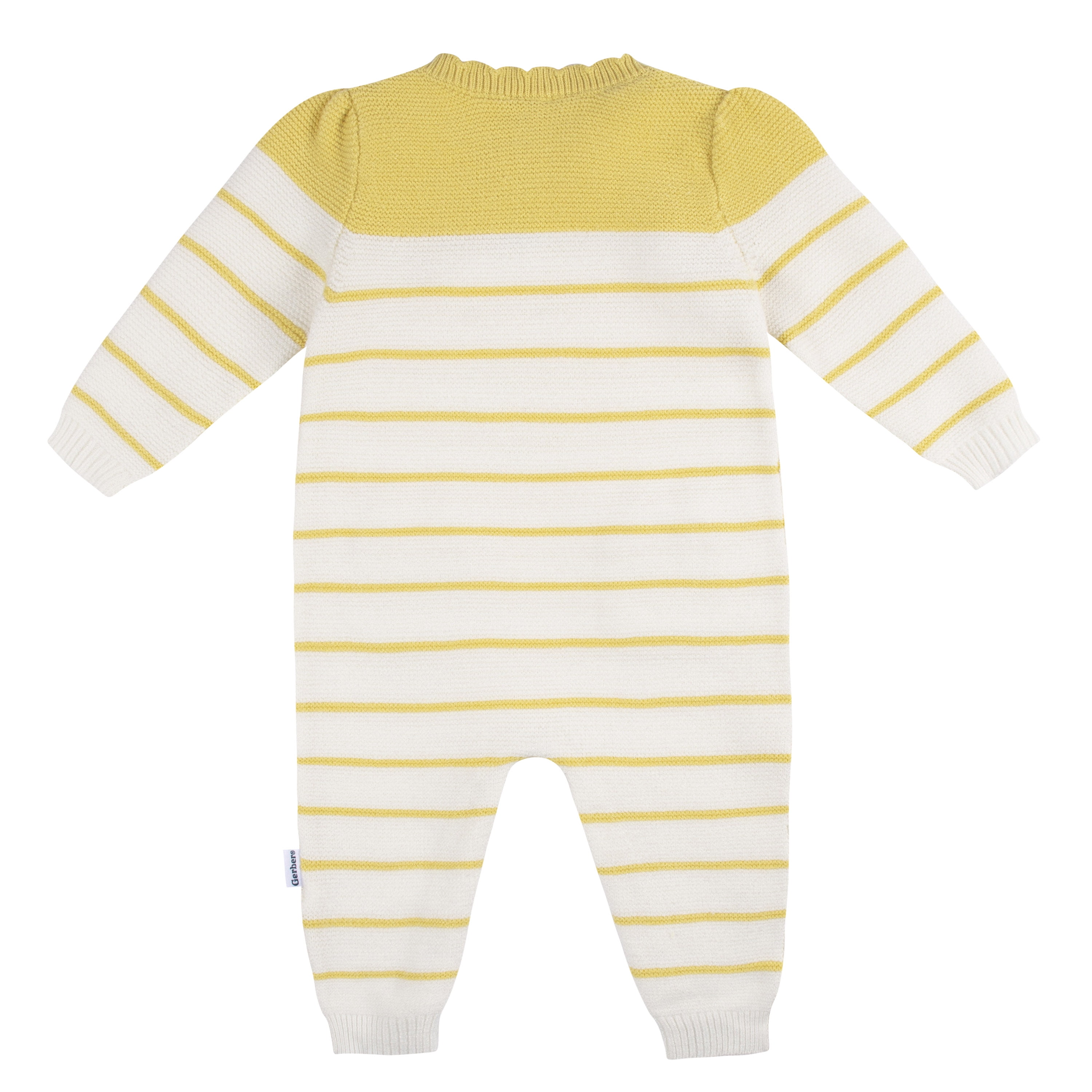 Gerber Baby Girls Knit Romper Jumpsuit, Size Newborn - 24 Months