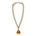 thumbnail image 2 of Halloween Pet Charm Necklace Collar, Cute HalloweenâElement Pendant Decorative Gold Chain Necklace, Pet Accessory for Cats & Small Dogs Halloween Party Dressâup, 2 of 6
