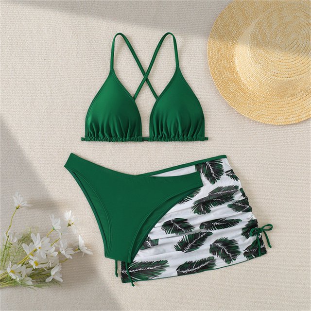 Maillot de Bain pour Enfants Ensemble Trois Pièces bikini de Plage pour Filles Maillot de Bain de Source Chaude Ensemble de bikinis d'Été Mode Tenue de Plage Décontractée