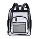 thumbnail image 1 of Mochila transparente de PVC con cremallera para mujer y hombre, color negro, 1 of 9