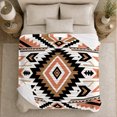 thumbnail image 5 of Bold Southwestern Tribal Geometric, Cozy Friendship Quote Scene, Warm Flannel Blanket for Living Room and Reading Nook, Art Lovers Friendship Gift, Artistic Home Decor, 5 of 9