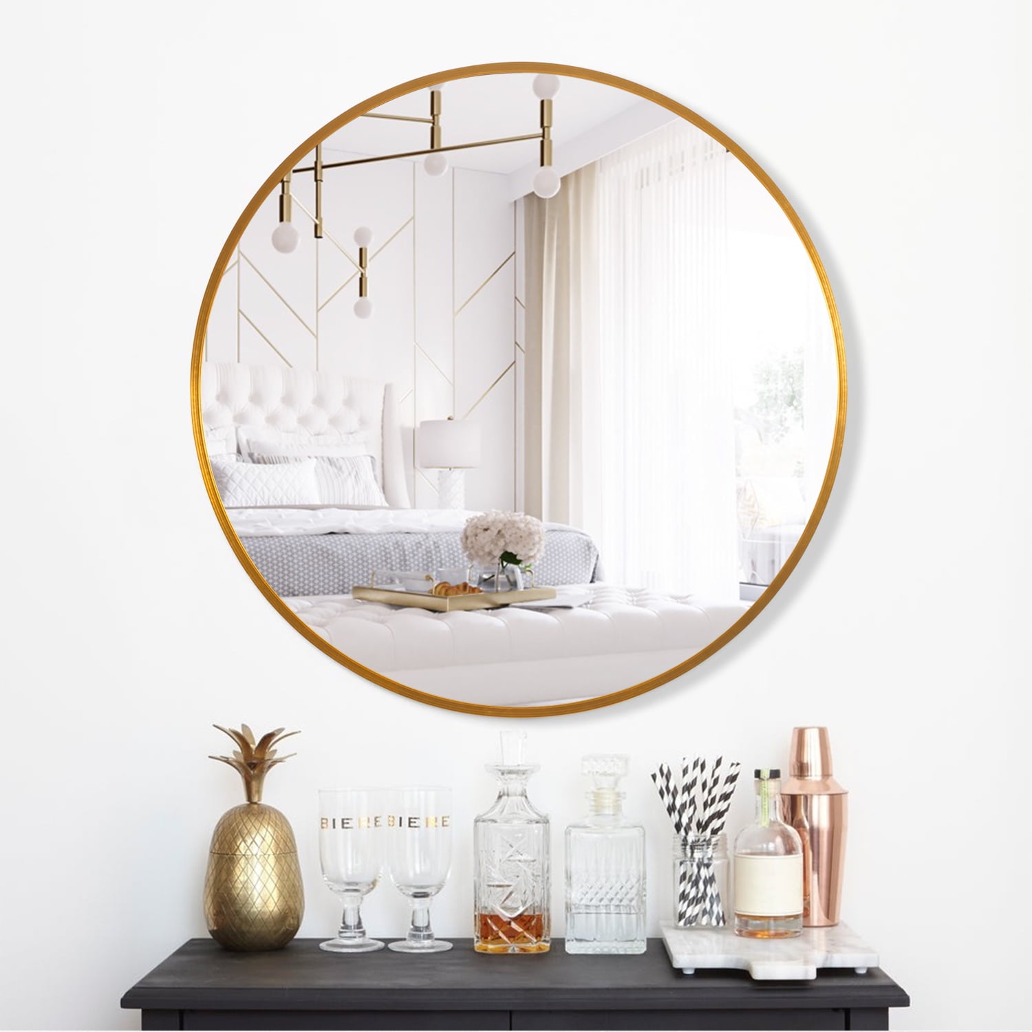 NeuType Oval Mirror Gold 39x20 Bathroom Select Size, Color