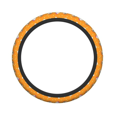 XMXY Car Steering Wheel Cover, Rainbows Moons Stars Cats Non-Slip Jeep Truck Universal Elastic Steering Wheel Protector 15 inch