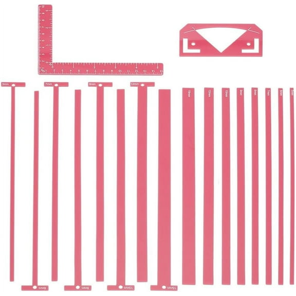 Total 18Pcs Book Binding Tool Bookbinding Easy Scrapbooking Tool T-Shaped Rulers Book Cover Guide for Making Books with Spine