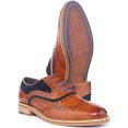 thumbnail image 5 of JUSTINREESS Bryan Men's Lace Up Leather Brogue Shoes In Brown Size 9, 5 of 6