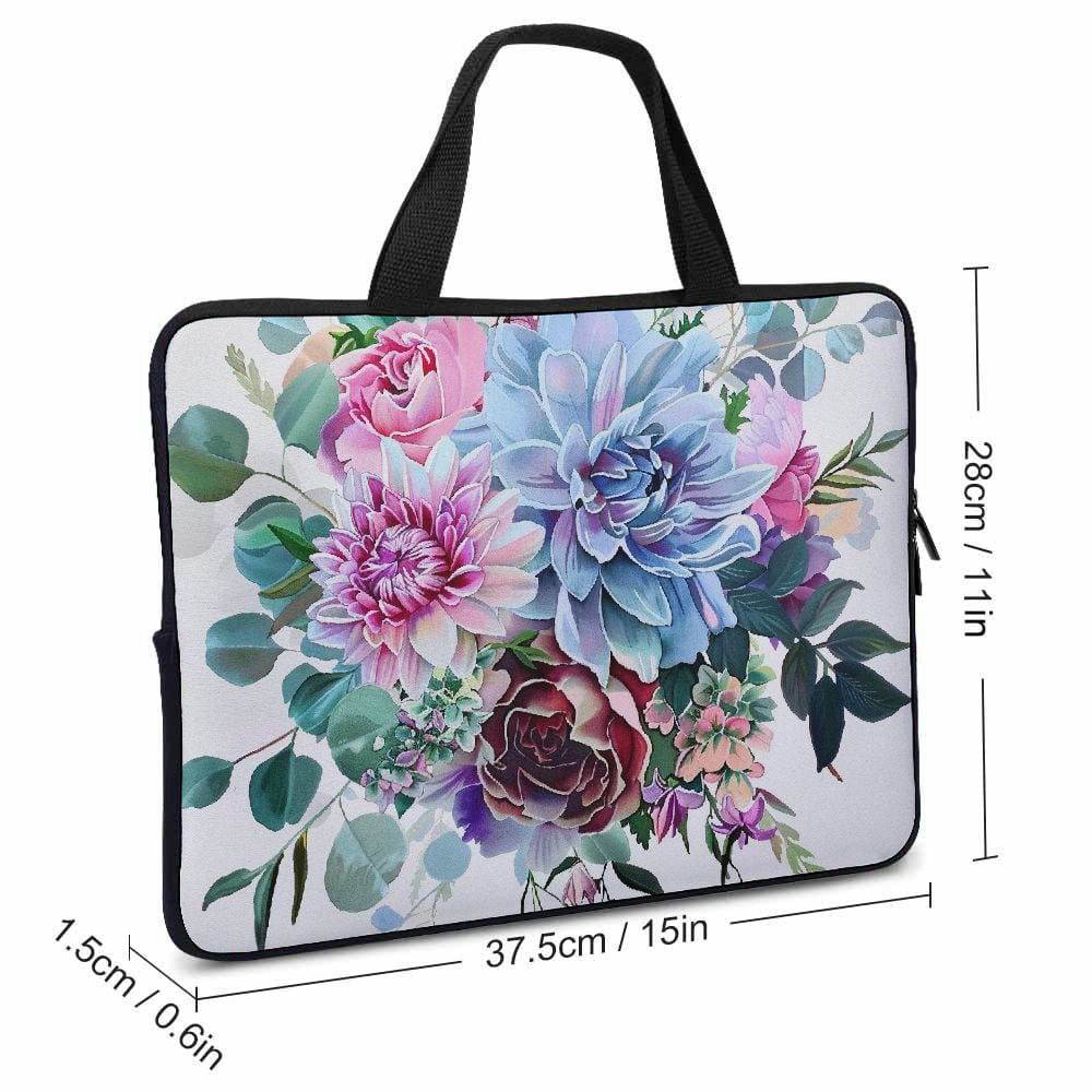 JRXY Flowers Bouquet Annabel Kidston Laptop Bag Diving Fabric Soft Carrying Travel Case 15inch