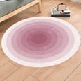 thumbnail image 6 of Lilgiuy Pink Round Area Rug 15.74" for Bedroom, Machine Washable, Solid Color Soft Cozy Circle Rugs for Kids Room, Living Room Decor, Cute Carpet for Nursery Playroom Dorm Baby Teens, 6 of 6