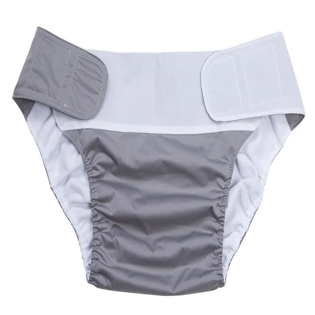 Pañales de tela para adultos, pañales reutilizables impermeables, ropa interior protectora unisex para incontinencia con máxima absorbencia, ropa interior protectora (cintura ajustable: 19,6