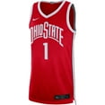 thumbnail image 2 of Men's Nike #1 Scarlet Ohio State Buckeyes Limited Basketball Jersey, 2 of 3