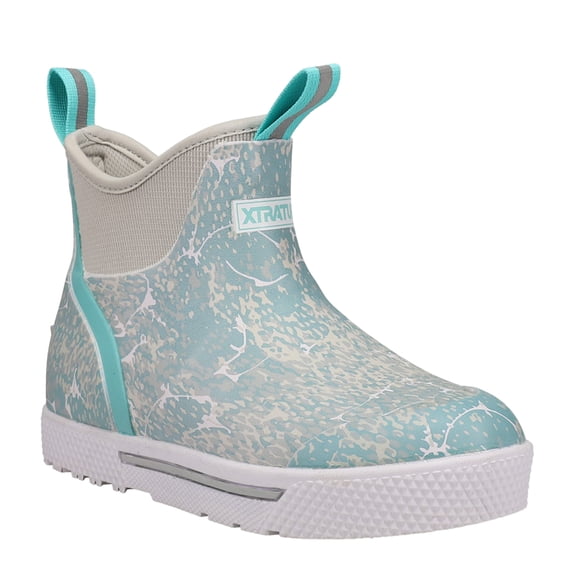 Xtratuf Womens Wheelhouse Graphic Round Toe Pull On Ankle Boots
