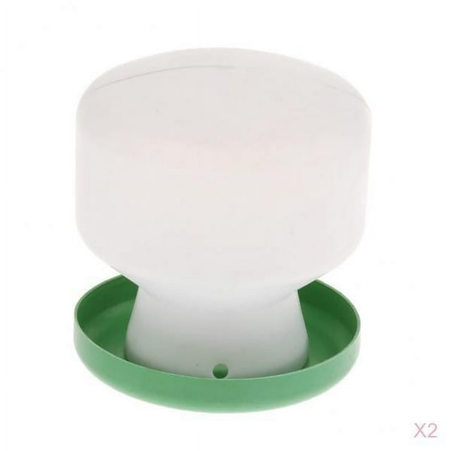 Bebedero automático de plástico para alimentos de 2 piezas para aves, aves de corral, polluelos,