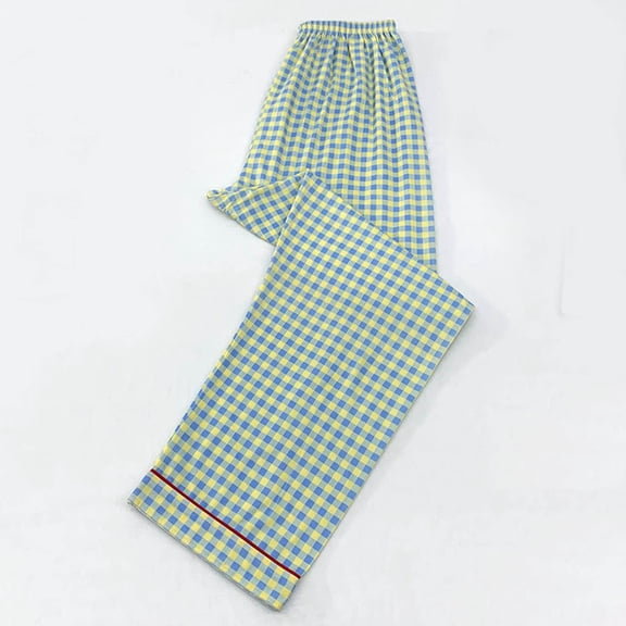 Karight Women's Casual Cropped Pants Printed Home Clothing Pocket High Waist Comfortable Pants