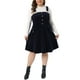 thumbnail image 1 of Vestido corto de tirantes de pana para mujer de tallas grandes Agnes Orinda con bolsillo 4X azul oscuro, 1 of 6