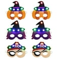 thumbnail image 1 of Coofit 6PCS Kids Costume Mask LED Light up Masquerade Mask Party Mask for Halloween, 1 of 10