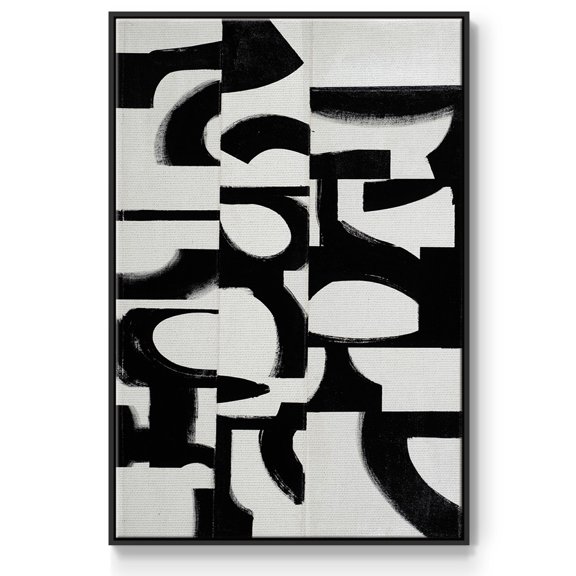 Prosperous Elements V9 Framed Premium Gallery Wrapped Canvas - Ready to Hang - 17 x 25 - Black Floating Frame