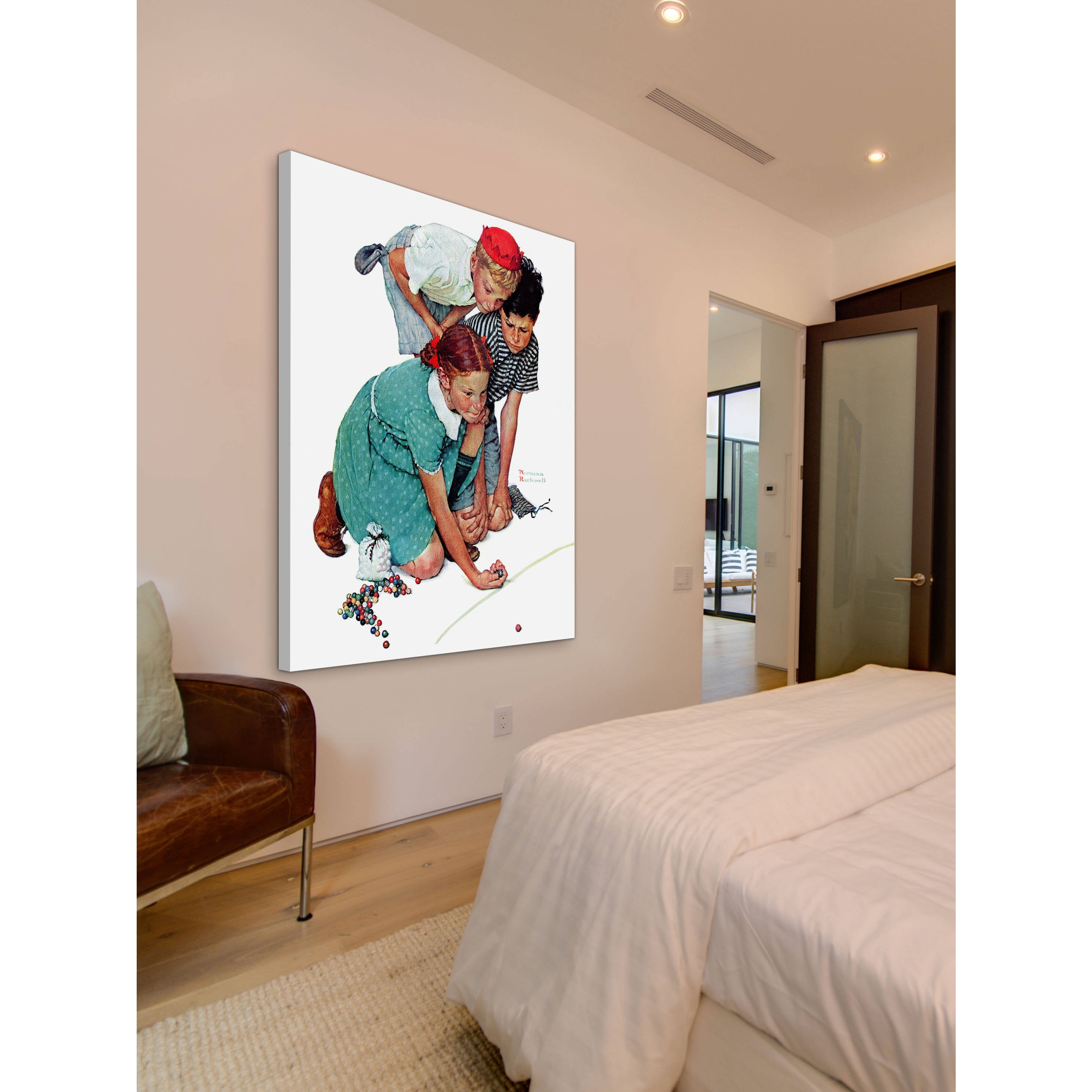 Marmont Hill "Marbles Champ" by Norman Rockwell Painting Print on Canvas