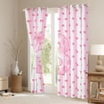 thumbnail image 3 of Homewish Kawaii Letter B Black Out Curtains for Kids, Princess Pink Bowknot Curtains Pack of 2 (42x63 Each), Cute Cartoon Ribbon Bedroom Curtains, Blackout Curtains Room Decor, 3 of 6