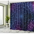 thumbnail image 4 of Ambesonne Star Mandala Shower Curtain, Outer Space Line Art, 69"Wx70"L, Blue Pink Black, 4 of 4