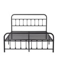 thumbnail image 6 of Gewnee Queen Size Metal Platform Bed Frame with Slats, No Box Spring Needed for Bedroom, Black, 6 of 16