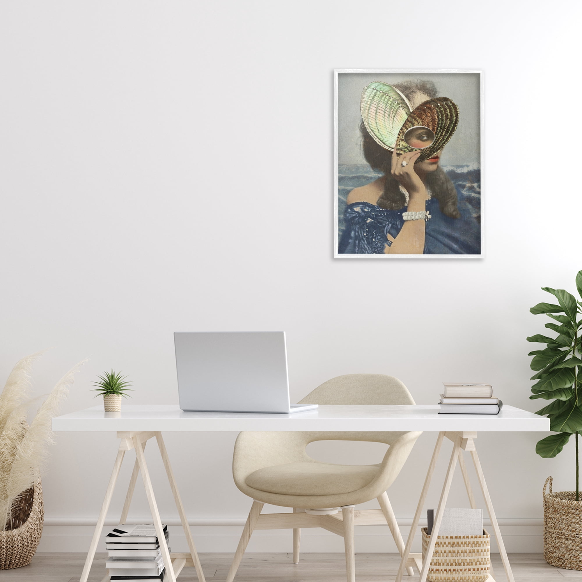 Stupell Industries Portrait of Naturalist White Framed Giclee Art, design by Victoria Barnes