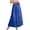 Blue, variant on Women's Petite Chiffon White Flowy Maxi Skirts Boho Summer Elastic Waisted Pleated A Line Long Skirt