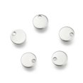thumbnail image 2 of 200 pc Tarnish Resistant 304 Stainless Steel Charms Blank Stamping Tag Flat Round Stainless Steel color 6x0.5mm Hole: 1mm, 2 of 6