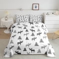 thumbnail image 2 of Manfei Wild Deer Moose Queen Comforter Set,Rustic Farmhouse Cabin Bedding Sets,White Gray Bedding Comforter Set For Boys Kids,Super Cozy Room Decor Reversible,3 Pieces, 2 of 8