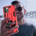 thumbnail image 6 of CoverON Apple iPhone 12 Pro Max Case (6.7"), KickStand Ring Loop Holder Rugged Cover Magnetic Slide Stand, Red, 6 of 9