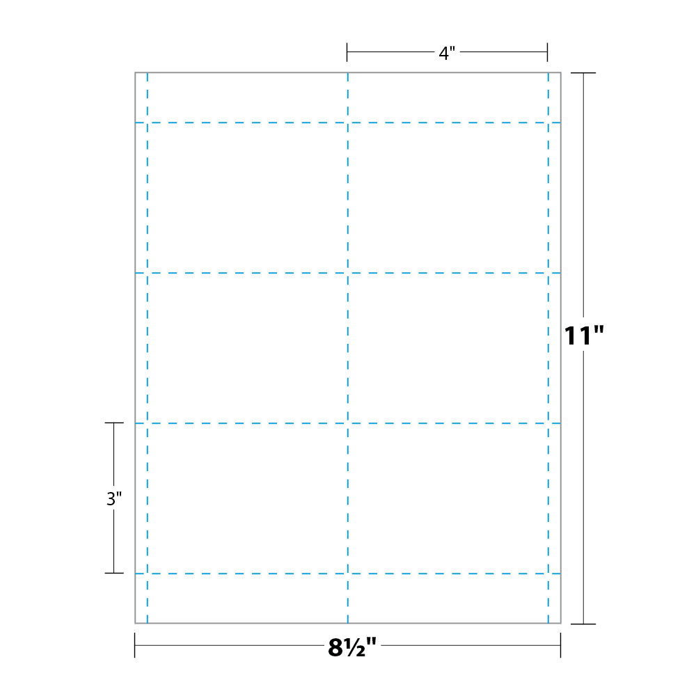 Blanks/USA 4" x 3" Digital Name Tag White 600/Pack (LNT1X96WH)