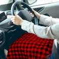 thumbnail image 6 of Heated Car Blanket - 12 Volt Travel Electric Blanket for Car, Truck, SUV, RV - Great for Cold Weather, Camping - 59" L x 43” W (Black/Red Plaid), 6 of 7
