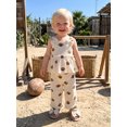 thumbnail image 5 of Cenuakty Toddler Girl Summer Outfits Rugby Print Bowknot Waffle Sleeveless Cami Tops and Elastic Waist Pants 2Pcs Clothes Set, 5 of 9