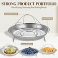 thumbnail image 5 of 11 Inch Nonstick Ceramic Deep Frying Pan Skille with Lid,5QT Sauté Pan for Cooking with Steam Rack,Healthy Large Skillet,Stay Cool Handle, Induction Compatible(WHITE), 5 of 10