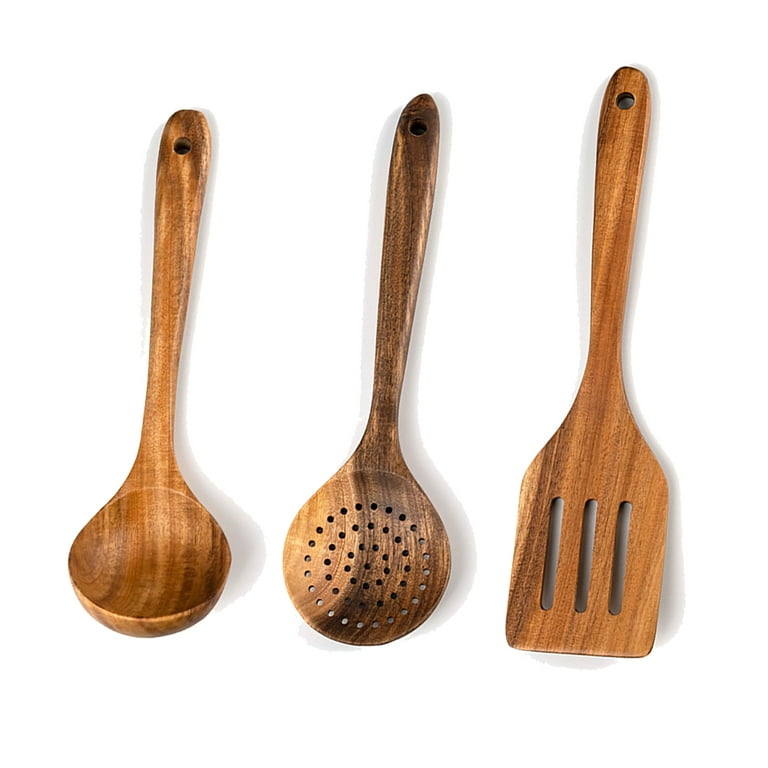 Teak Strainer Spoon