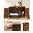 thumbnail image 4 of Feandrea Cat Litter Box Enclosure Litter Box Furniture Hidden with Removable Divider Indoor Cat House Rustic Brown and Black, 4 of 9