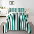 thumbnail image 2 of Erosebridal Abstract Stripe Bedding Comforter Set, Green Gray White Black Line Down Comforter, Geometry Home Decor Lightweight 2 Pieces, 2 of 8