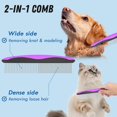thumbnail image 3 of LAICAIW Dog Grooming Brush and Metal Comb, Undercoat Rake for Dogs Grooming Supplies Dematting Deshedding Brush for Shedding, Cat Brush Deshedder Brush Dogs Shedding Tool for Long matted Haired Pets, 3 of 7