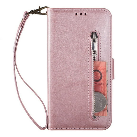 Leather Cards Wallet Back Case Cover for iPhone 11 Pro Max(Rose Gold)