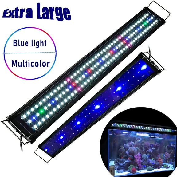 IFCOW Multi Color 78 LED Aquarium Light Full Spectrum Fish Tank Light, for 24-35" Freshwater Saltwater Fish Tank Lamp
