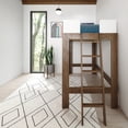 thumbnail image 6 of Max & Lily Twin Loft Bed, Mid-Century Modern Solid Wood High Loft Beds for Kids, 6 of 13