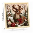 thumbnail image 2 of 3D Fabric Poke Art Kit Woodland Deer 7.87in Christmas DIY Craft Set with Frame Stand and Poke Tool for Home Decor and Gift, 2 of 4