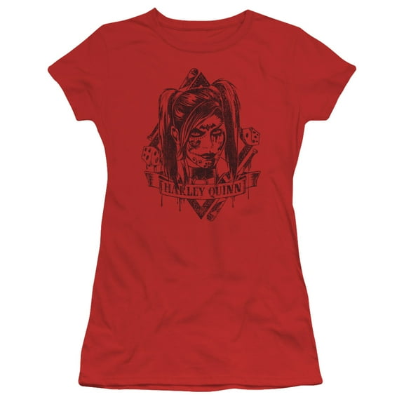 Batman Arkham Knight Diamond S/S Junior Women's T-Shirt Sheer Red