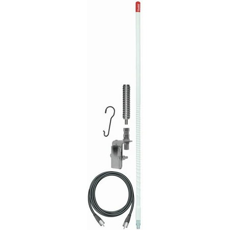 FIRESTIK - KW464A8A-W 4 FOOT 400 WATT ORIGINAL SERIES TRIM-TO-TUNE FIBERGLASS SINGLE MIRROR MOUNT CB ANTENNA KIT IN WHITE