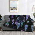 thumbnail image 6 of Throw Blanket for Couch - Dreamcatcher With Colorful Feathers Soft Comfy Lightweight Cozy Warm Throw Blanket, Fuzzy Plush Flannel Blanket & Throws for Sofa and Bed All Season, 6 of 8