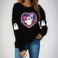 thumbnail image 6 of Neewe Women's Halloween Sweatshirts Skull Graphic T Shirts Long Sleeve Pullover Tops Gothic Fall Clothes 2025, 6 of 8