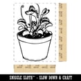 thumbnail image 2 of Venus Flytrap Carnivorous Potted Plant Rectangle Rubber Stamp Stamping Scrapbooking Crafting - Small 1.7in, 2 of 7