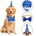thumbnail image 5 of Dog Birthday Party Supplies, Dog Birthday Bandana Hat Bow Set for Dogs and Cats Blue XS, 5 of 6