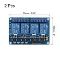 thumbnail image 2 of Unique Bargains Module Relais 4 Canaux 5V Bas Niveau Déclencheur Module Relais Bleu Carte pour DSP, PLC 2 Pack, 2 of 5